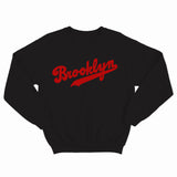 sweat col rond unisex logo BROOKLYN ligue rouge