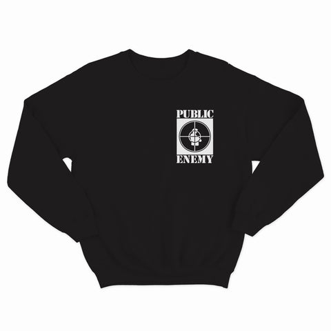 swseat col rond noir unisex logo PUBLIC ENEMY blanc