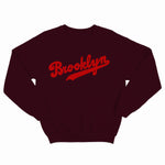 sweat col rond unisex logo BROOKLYN ligue rouge