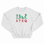 sweat col rond unisex logo ATCQ rouge vert