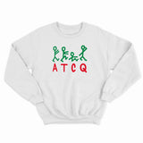 sweat col rond unisex logo ATCQ rouge vert