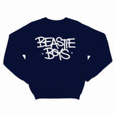 sweat col rond unisex logo BEASTIE BOYS blanc