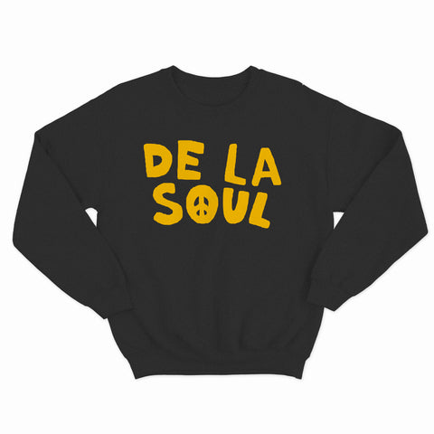 sweat col rond unisex logo DE LA SOUL jaune