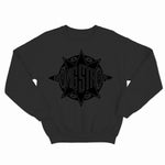 sweat col rond Gris chiné foncé unisex logo GANGSTARR noir