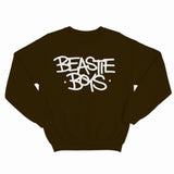 sweat col rond unisex logo BEASTIE BOYS blanc