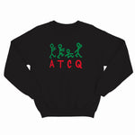 sweat col rond unisex logo ATCQ rouge vert