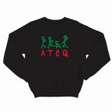 sweat col rond unisex logo ATCQ rouge vert