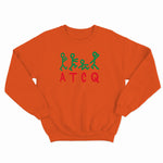 sweat col rond unisex logo ATCQ rouge vert