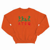 sweat col rond unisex logo ATCQ rouge vert
