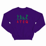 sweat col rond unisex logo ATCQ rouge vert