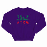 sweat col rond unisex logo ATCQ rouge vert