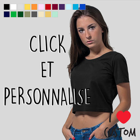 Tee-shirt crop top femme