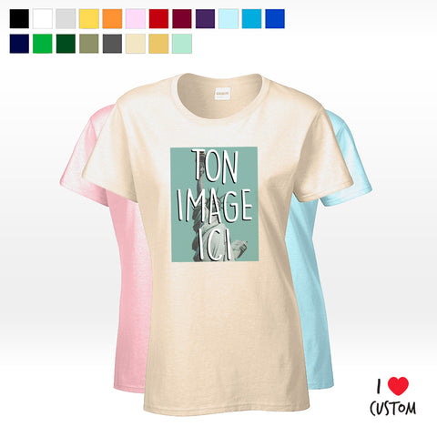 T-shirt femme impression d'image A4