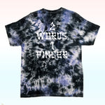 T-shirt tie and dye noir bleu FUCK SKULL