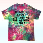 T-shirt tie and dye rose vert jaune SMILEY mac miller quotes