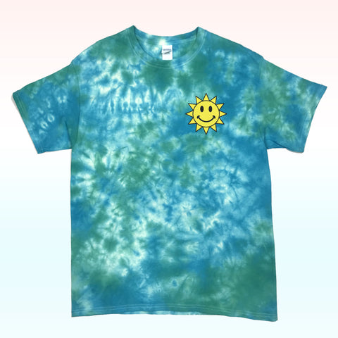 T-shirt tie and dye noir bleu SUNSHINE