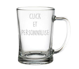 Verre chope de bière personnalisé gravé