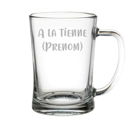 Verre shop de bière personnalisé à la tienne